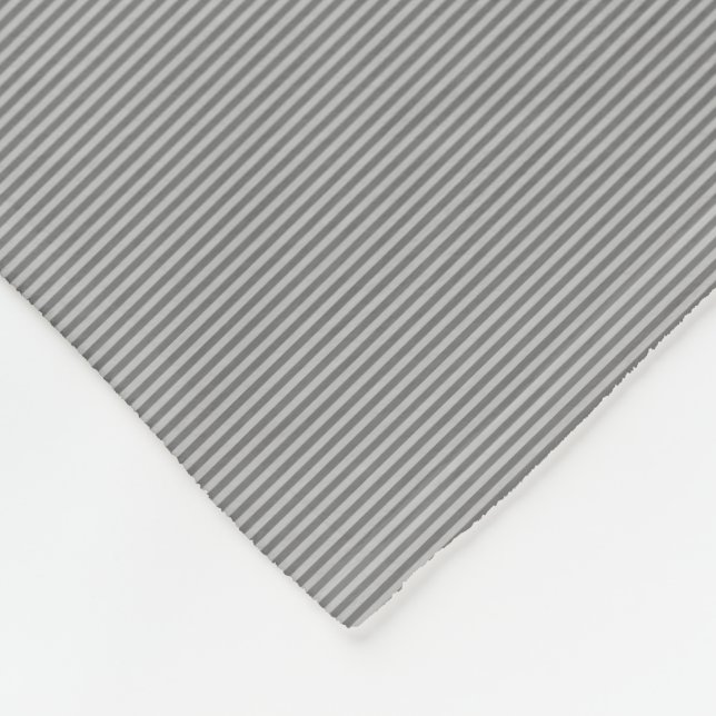 Elegante graue Streifen Dekorative Vorlage Klein Fleecedecke (Ecke)