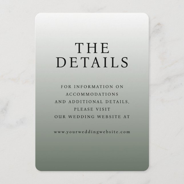 Elegante graue Typografie Begleitkarte (Vorderseite)