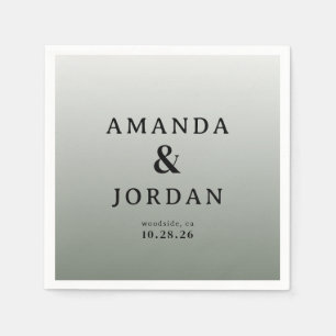 Elegante graue Typografie Serviette