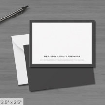 Elegante graue typografische Note Card
