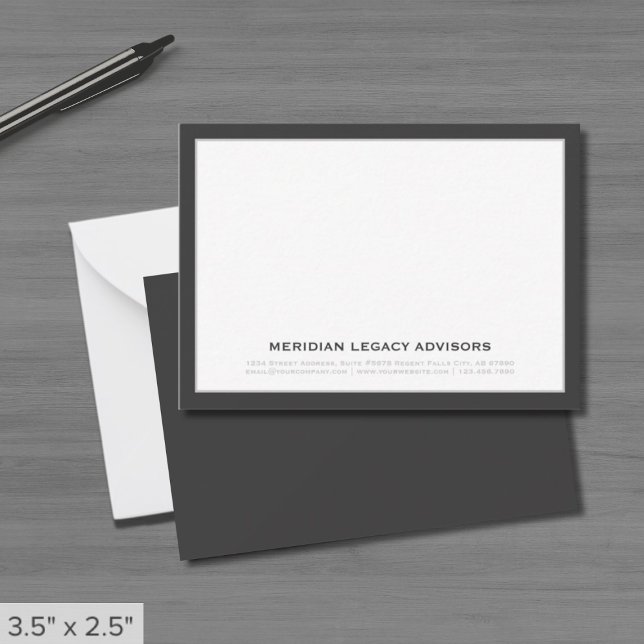 Elegante graue typografische Note Card Mitteilungskarte (Von Creator hochgeladen)