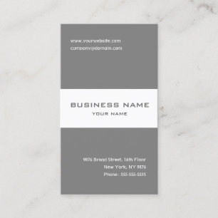 Elegante graue und weiße gestreifte Visitenkarte