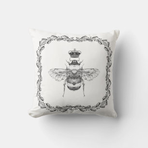Elegante graue Vintage Hummel-Biene u. Kissen