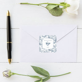 Elegante Gravur Quadratischer Aufkleber