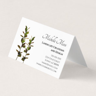 Elegante Green Business Card Visitenkarten