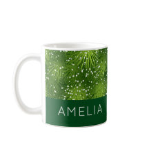 Elegante Green Christmas Personalized Mug