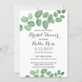 Elegante Green Eucalyptus Leafs Brautparty Cards Einladung
