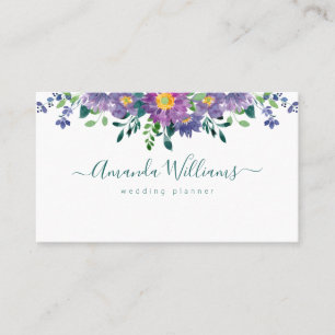 Elegante Green Floral Design Business Card Visitenkarte