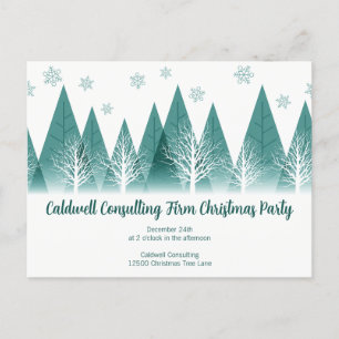 Elegante Green Forest Custom Company Holiday Party Postkarte