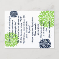 Elegante Green Navy Bloral Burst Candy Buffet Kart