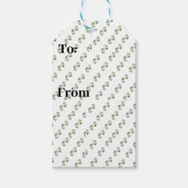 Elegante Green Scroll Geschenkmarke - Anpassbar Geschenkanhänger