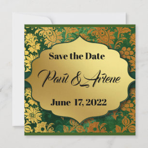 Elegante Green und Gold Card