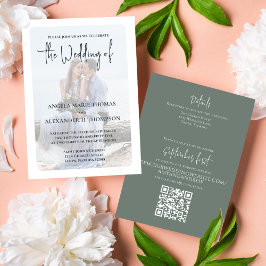 Elegante Green Wedding Foto Vorlage