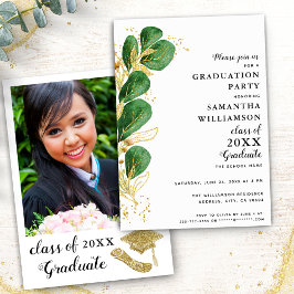 Elegante Greenerity Custom Foto Graduation Party Einladung