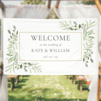 Elegante Greenerity Foliage Wedding Willkommen