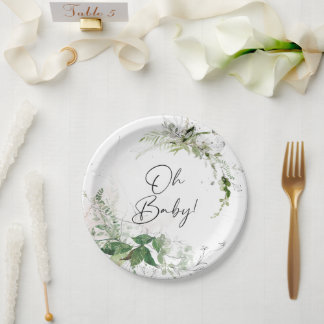 Elegante Greenery Baby Shower Teller