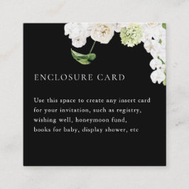 Elegante Greenery Botanical Square Enclosure Card Begleitkarte