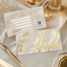 Elegante Greige-Wasserfarb-Marmor-Geschenkgutschei