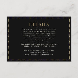 Elegante grenzenlose Schließkarte Art Deco Begleitkarte