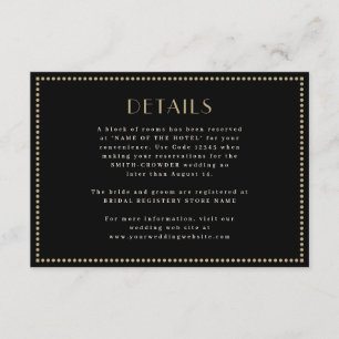 Elegante grenzenlose Schließkarte Art Deco Begleitkarte