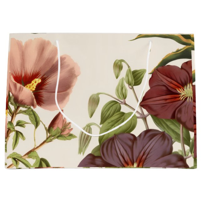 Elegante große Blumen-Geschenktasche Geschenktüte (Vorderseite)