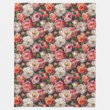 Elegante große Rose blubt Fleece Blanket