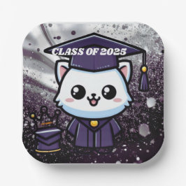 Elegante Grouation Kitty Lila Gown Ballon Pappteller