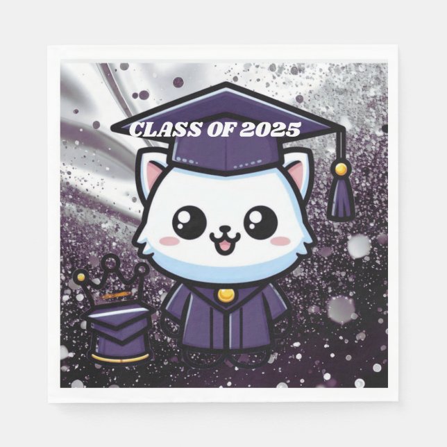 Elegante Grouation Kitty Lila Gown Ballon Serviette (Vorderseite)