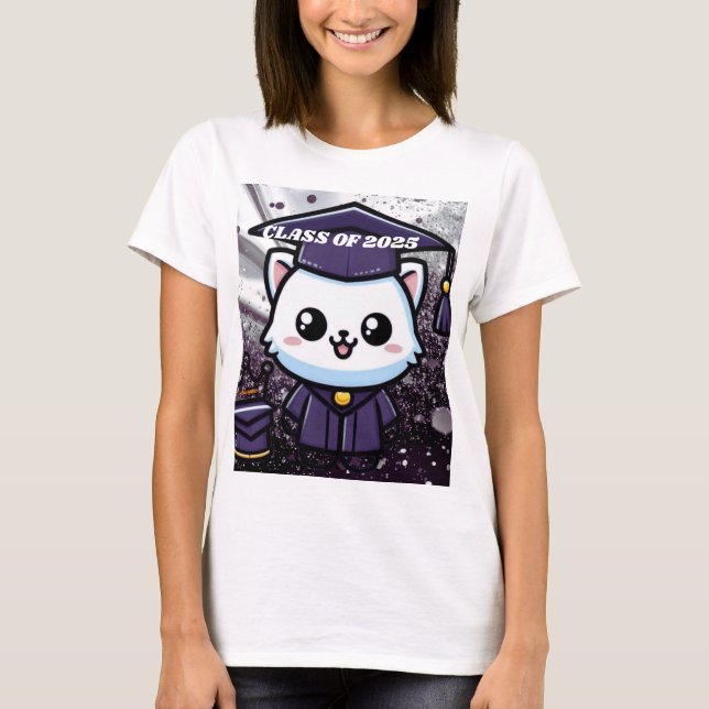 Elegante Grouation Kitty Lila Gown Ballon T-Shirt (Vorderseite)