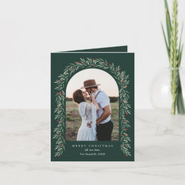 Elegante Grün Arch Modern 2 Foto Weihnachten