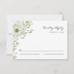 Elegante Grün RSVP-Karte RSVP Karte