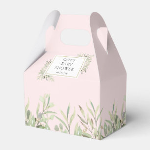 Elegante grüne Baby-Party für Mädchen in Rosa Geschenkschachtel