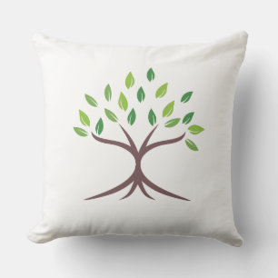 Elegante grüne Baum-Minimalist-Kunst-Kissen Kissen