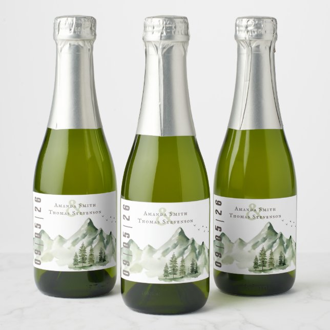 Elegante, grüne Berglandschaft (Flaschen)