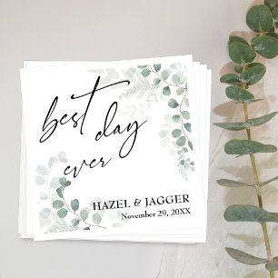Elegante Grüne Hochzeit Bestes Datum Aller Zeiten Serviette