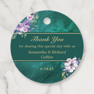 Elegante Grüne Hochzeit Geschenkanhänger