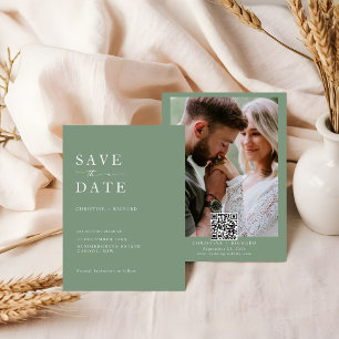 Elegante, grüne Hochzeit speichern Sie das Datum