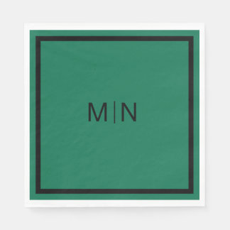 Elegante grüne Hochzeitsserviette Serviette