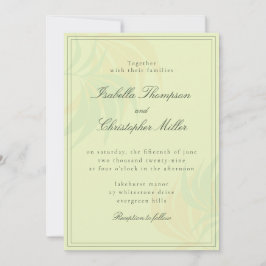 Elegante grüne Palm-Hochzeitseinladung Einladung