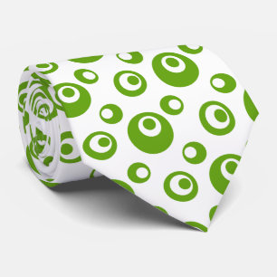 Elegante grüne Punkte auf weißem Hintergrund Krawatte