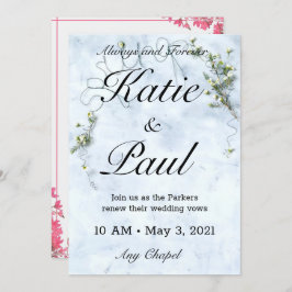 Elegante grüne Rose Hochzeit Einladung