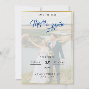 Elegante Grüne Save the Date Einladung