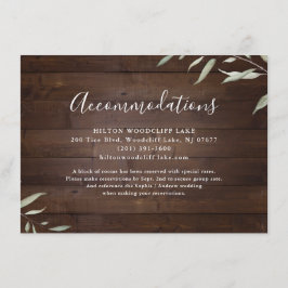 Elegante grüne Scheunenholz rustikale Unterkünfte Begleitkarte