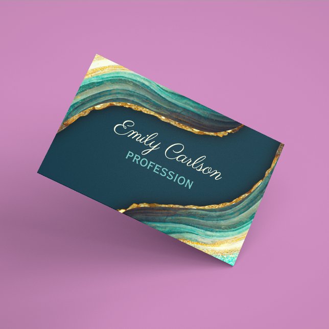 Elegante grüne smaragdgrüne Imitate Gold Glitzer Magnetische Visitenkarte (Von Creator hochgeladen)