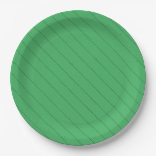 Elegante grüne Streifen Modernes Retro Vintages Pa Pappteller