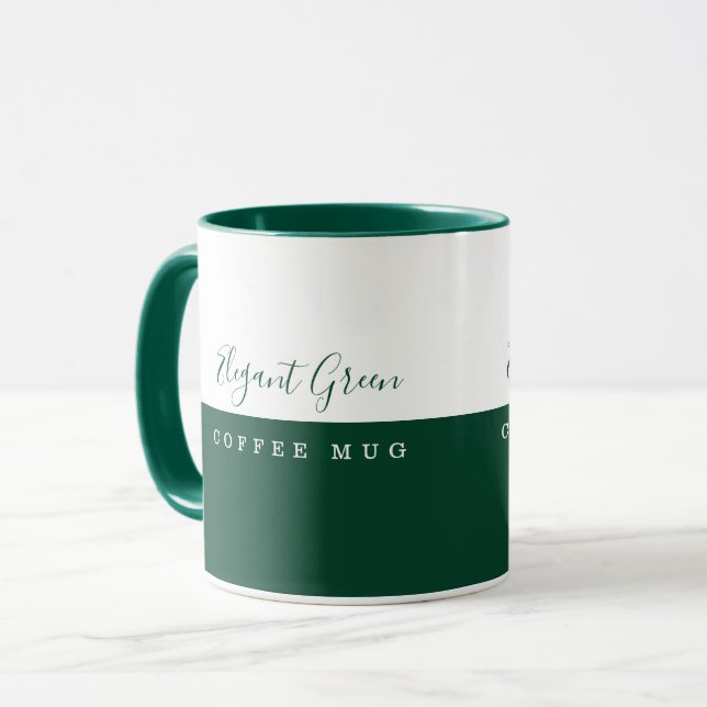 Elegante grüne Tasse (Vorderseite Links)