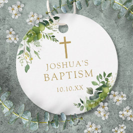 Elegante Grüne Taufe Christening Geschenkanhänger