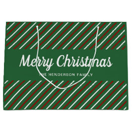 Elegante grüne und rote Weihnachten Große Geschenktüte