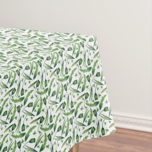 Elegante grüne Wasserfarben Tischdecke (Beispiel)