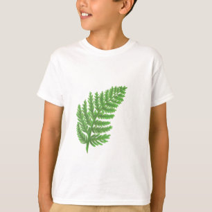 Elegante grüne Wasserfarne Waldblätter T-Shirt